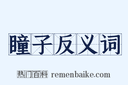 瞳子反义词是什么意思的图片
